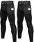 LNJLVI Kompressionshose Herren Sport Leggings Atmungsaktive Trainingshose für Jogging Fitnessstudio Laufen (Schwarz-Schwarz,L)