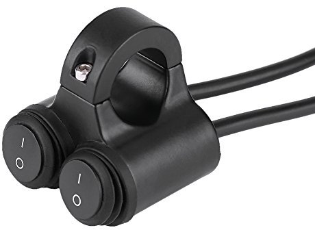 Manillar de Motocicleta Universal de 22 mm Faros Delanteros de Freno Luces antiniebla Bocina Interruptor de botón de Control Doble para manillares de 22 mm de diámetro Interruptor(Segundo)