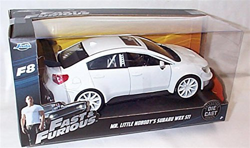 jada fast & furious 8 F8 bianco Mr Little Nobody's Subaru WRX STi auto in scala 1:24 modellino pressofuso