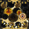 ZERODECO Gold Schwarz Partydekorationen, Papierfächer Pom Poms Girlande String Banner Fransenvorhänge Geburtstagsfeiern Abschluss Happy New Year Eve Party Dekorationen