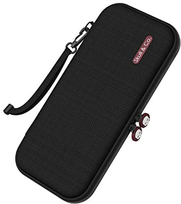 Skull & Co. Every Day Slim Carrying Case for Nintendo Switch OLED and Regular Switch: Portable Hard Shell Protective Travel Case - Black