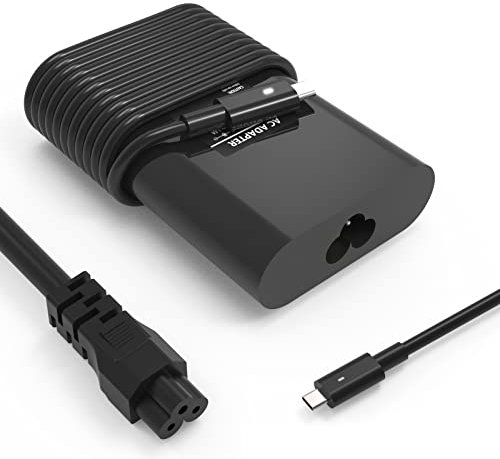 Cargador 65W USB C Tipo C Alimentación para DELL Xps 3100 3300 3400 3500 5190 Latitude 5420 E5420 7420 5520 5400 3390 7410 7400 XPS 12 13 9365 9250 9370 9380 Adaptadores Corriente Ordenador Portatil