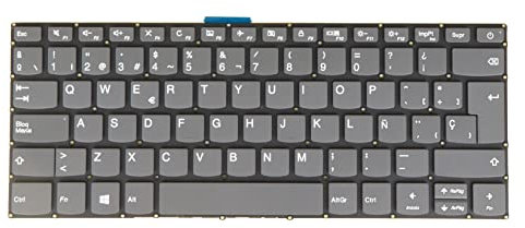 SP - Teclado para portátil Lenovo Ideapad 320-14ast 320-14iap 320-14ibk 320-14isk 320e-14ibk 320e-14isk 320e-14isk 320h-14isk, PC4CP-SPA, gris negro, sin marco