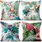 Aoihrraan Kissenbezüge 4er Set, Tropischer Sommer Wurfs Kissenbezug Flamingo Blatt Blumen Muster Weicher Kurzer Plüsch Quadrat Kissenbezug für Sofa Couch Schlafzimmer Auto Stuhl Wohnkultur 40x40cm