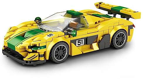 Beberlu P1 GTR Auto Modell Bausatz, 368 PCS Bausteine Kit, Bausatz für Modellauto, Fahrzeug Spielzeug Geschenke für Alter 14+ Jungen Mädchen Kinder Teens Erwachsene Wohndekorationen Sammlung