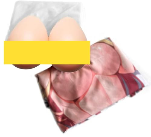 TDHLW Silikonbrüste für Dakimakura Anime, Inklusive 2WAY Kissenbezug und Fleece-Kissenbezug, passend für Japanisches Umarmungskissen 150x50cm, I Cup