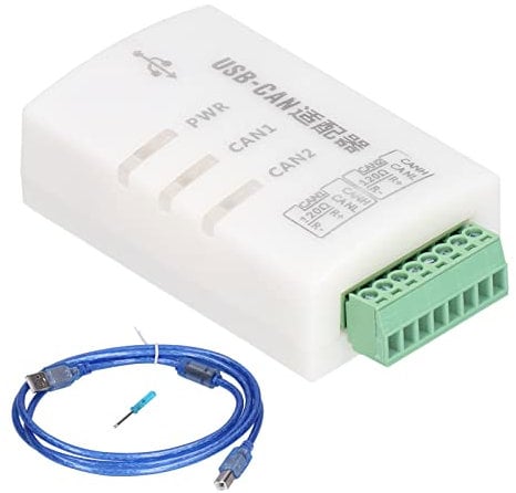 CAN-USB-Adapter mit Schraubklemmenanschluss, USB-zu-CAN-Analysator Unterstützt CANopen und J1939-Protokoll, 2-Kanal-Adapter mit Isolierung(Relay transmission)