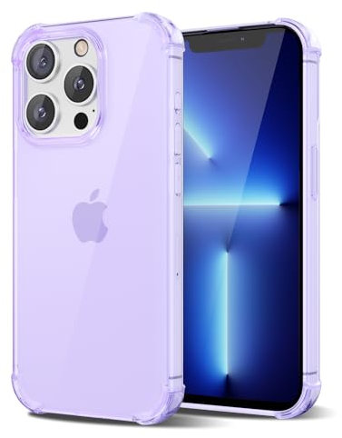Svanove Custodia Transparente in Silicone TPU Morbido per iPhone 13 Pro Max, con Protezione Antichoc e per la Camera, Lilla