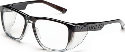 UNIVET Schutzbrille Diamond/After Dark EN 166 Scheibe klar +3 PC