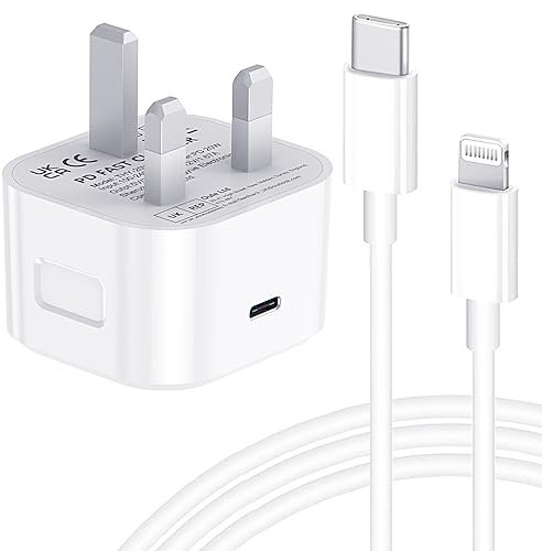 iPhone Charger Fast Charge with 2M Cable [MFi Certified] 20W USB C Charger Plug and 2M Lightning Cable Compatible with iPhone 14/14 Plus/14 Pro/14 Pro Max/13/12/SE/11 Pro Max/XS Max/XR/X/8/iPad