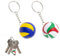 Porte-clés de volley-ball de volley-ball de volley-ball, pendentif volley-ball, porte-clés en forme de ballon de volley-ball, porte-clés mignons cadeaux d'anniversaire créatifs pour amis, bleu, S
