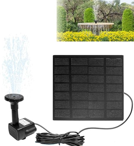 ACXIN Solar Springbrunnen Outdoor Wasserpumpe Solar Pumpe Springbrunnen Fontäne Solarpumpen Gartenpumpe für Gartenteich (1,8W Quadrat)
