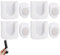 aqlbhz 8 PCS Wall Mounted Remote Control Holder Magnetic Self Adhesive Remote Control Organizer Innovative Slot Design (White)
