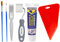 Wallpaper Repair Adhesive Set - Bundle Includes Ready Mixed Border Repair Wallpaper Paste, Smoother and Seam Roller With Set of Paint Brushes