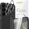 ivoler Pack de 2 Protection d’écran en Verre Trempé pour Samsung Galaxy S24 FE 5G (Pas pour Samsung Galaxy S24 5G), avec 2 Pièces Caméra Arrière Protecteur, Dureté 9H Glass, Anti Rayures, sans Bulles