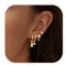 Morfetto 4 Pairs Dainty Gold Stud Earrings for Women 14k Gold Plated Earring Sets for Multiple Piercing Hypoallergenic Small Hoop Earring Stack Stackable Hoops Earings Set for Cartilage Zircon