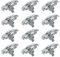 zutisay Gridwall Joining Clip Stainless Steel Gridwall Joining Clip Grid Connectors Suitable for lath mesh boards and all wire mesh -12set