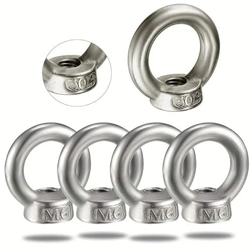 Ringschraube Ringmutter Edelstahl Verzinkt Augenschraube M6 M8 M10 M12 Augbolzen, Augenmutter, Ösenschraube, Ösenmutter, Edelstahl Öse, Ringmuttern, Ringösen (Ringmutter verzinkt, M8)