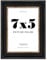 7x5 Picture Frame, Display 7x5 Pictures (17.8 x 12.7cm) - Black & Gold Vintage 42mm Edge Ideal for Home Gallery Display - 1 Pack