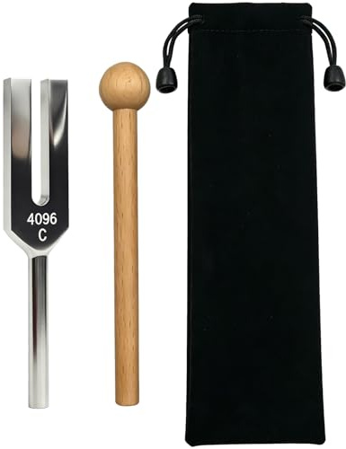 LeSage 4096hz Tuning Fork with Hammer for Healing, Medical-Grade Tuning Fork with Hammer Weight and Durability