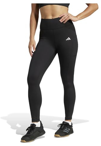 adidas Damen Optime Rib 7/8 Leggings Strumpfhose, Schwarz, M