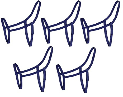 Generisch Weidehalfter Pferd Pferdehalfter 5 Stück Rot/Navy/Schwarz (Navy, Shetty)