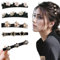 5 Pièce Barrette à Cheveux Latérale à Trois Fleurs,Pince À Cheveux pour Femmes Accessoires De Cheveux Cadeau, Pince Cheveux Fleur,Pinces à Cheveux Tressées en Pierre de Cristal