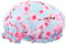 SMUG Shower Cap - Waterproof Shower Cap with Elastic Lining - Three Prints Available - Showers, Cooking, Spa Salon, Sleeping, Makeup - Shower Caps For Women UK Long Hair Short Hair - Cherry Blossom