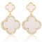 Forever Love Kleeblatt Hängend Ohrringe Damen Goldene Ohrringe Damen Ohrstecker Schwarz Ohrstecker Silber 925 Schwarz Vierblättriges Kleeblatt Dupes Schmuck Geschenk Für Frauen,1.6CM