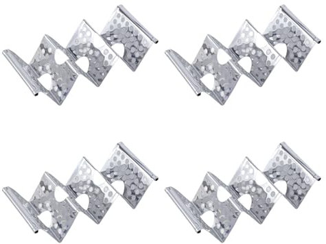 Wdbild Cookie Cutters, 4pcs Practical Stainless Steel Tacos Holders Waved Designs Stand Rack for Tacos Burritos and More Dishwasher Safe