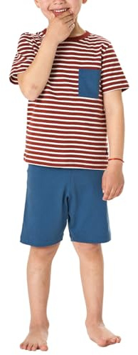 Schiesser Jungen Schlafanzug Set Pyjama kurz - 100% Organic Bio Baumwolle - Größe 92 bis 140