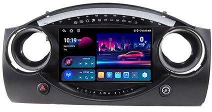 SSFENG Android 15 Radio De Coche para BMW Mini Cooper S R50 R52 R53 2004-2007, Cámara Trasera Coche Audio FM/Am/RDS Video GPS Navegación Control De Volante BT Manos Libres Call