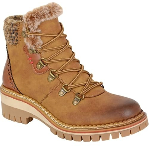 Cipriata TEODORA L725 Ladies Memory Foam Zip + D-Ring Hiker Style Ankle Boots