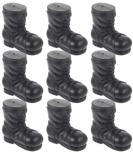 Veemoon 10pcs Mini Santa Boots,2. 36 X 1. 06 X 1. 97 Inch Dollhouse Christmas Boot Ornament DIY Santa Props for Christmas Table Centerpiece Holiday Festive Home Decor