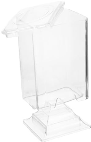 DECOMELODY Transparent Cotton Rounds Holder with Dustproof Base High-stand Nail Wipe Dispenser for Compact Vanity and Bathroom Storage Lighthouse-shaped Makeup Organizer for Easy Access and