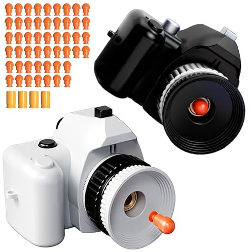 2pcs Mini-Katapultkamera Spielzeugpistole,+50 Soft Bullet Gun Toy Lustiges Spielzeug RucksackanhäNger Anti Stress Spielzeug, Zum Sammeln/Verschenken