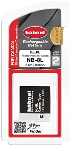 Hahnel HL-8L Li-ion Replacement Camera Battery for Canon NB-8L