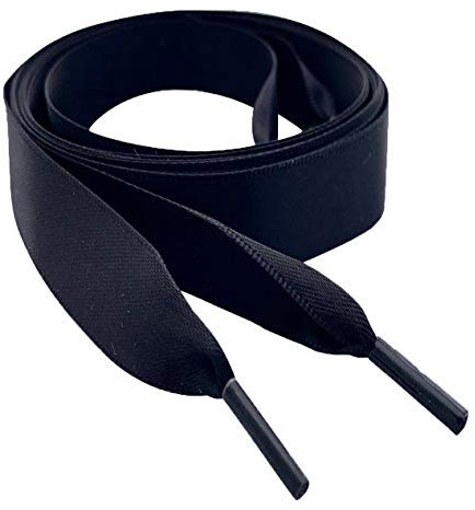 My Ribbon Laces 142cm / 55 Long Black Satin Ribbon Flat Shoe Laces/Trainer Laces Shoelaces for Crystalled Pumps Trainers Boot Shoelaces Laces