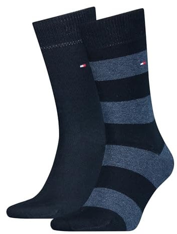 Tommy Hilfiger Herren Socken TH RUGBY SOCK 2P, 2er Pack, Gr. 43/46, Blau (dark navy 322)