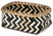 Panier de rangement en bambou Zebra S naturel et noir