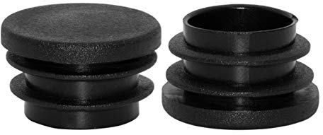 Flyshop - Gambe da tavolo per sedie, diametro 28 mm, tappo in plastica rotondo a coste, confezione da 10 pezzi