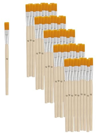 Pinceaux plats poils synthétiques VBS « n° 12 », 50 pc.