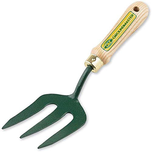 GroundMaster Forged Hand Fork - Wooden Handle Steel Blade Versatile Garden Tool