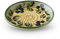 Garlic Grater Plate. (#Ref 1). Handmade and Hand Painted in Cordoba, Spain. Yellow with Green Rim. Olive and Flower Pattern.