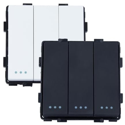 LEDKIA LIGHTING Interruptor Triple Modern Negro