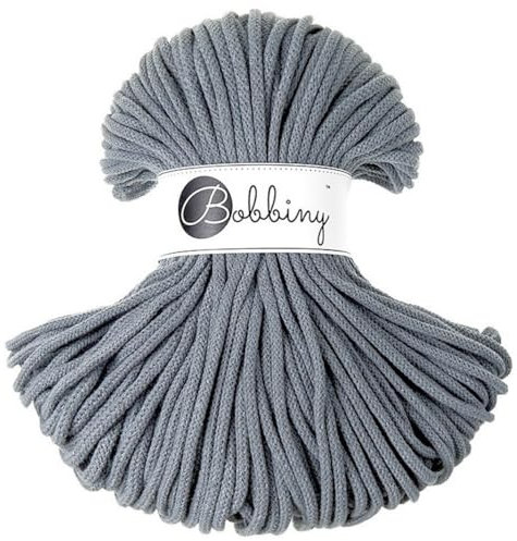 Bobbiny Makramee-Flechtkordel, 5 mm, 100 m, Dunkelgrau (Steel)