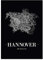 JUNIWORDS Stadtposter - Wähle Deine Stadt - Hannover - 21 x 30 cm Poster - Schrift A - Schwarz
