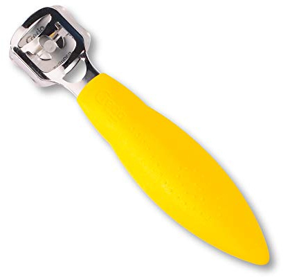 CREDO Hornhaut Safetyhobel POP ART, verchromt, gelb