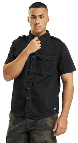 Brandit Vintage Shirt Short Sleeve, color: black, size: XXL