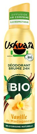 Ushuaia - Déodorant Brume 24h - Vanille - Certifié Bio - Pour Tous les Types de Peaux - 125 ml